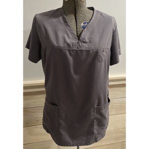 Greys Anatomy Scrub Top Unisex Size XL  Grey  Short Sleeve‎ Medical Nurse Dental